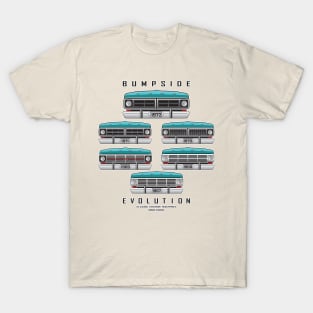 Bumpside Truck Evolution with Bumpers 1967-1972 T-Shirt